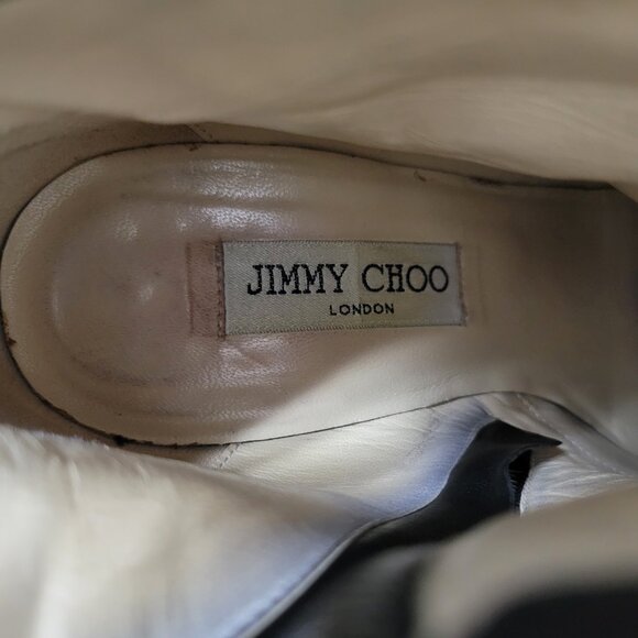 Jimmy Choo Side Zipper Leather Ankle High Heels Stiletto Boots 39(EU) 8.5(US) - Picture 7 of 12
